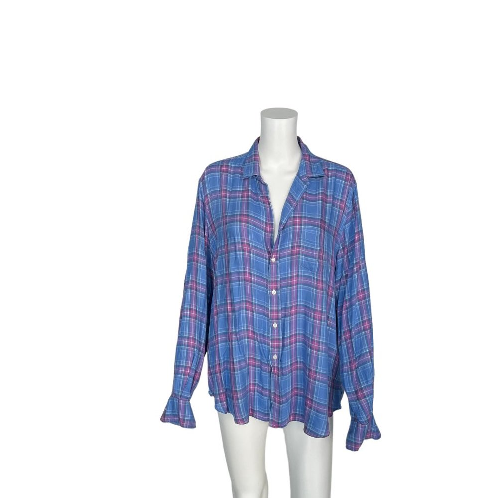 Frank & Eileen Blue and Pink Plaid Button Down Shirt
